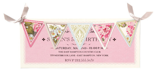 Camilla Bunting Die-cut Invitations